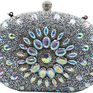 Rhinestone Evening Clutch Purse Women Glitter Diamond Shoulder Bag Elegant